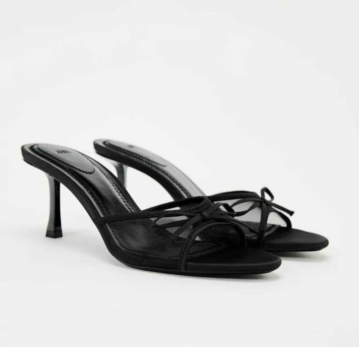 Cindy open toe pumps with ribbon - Ksarova