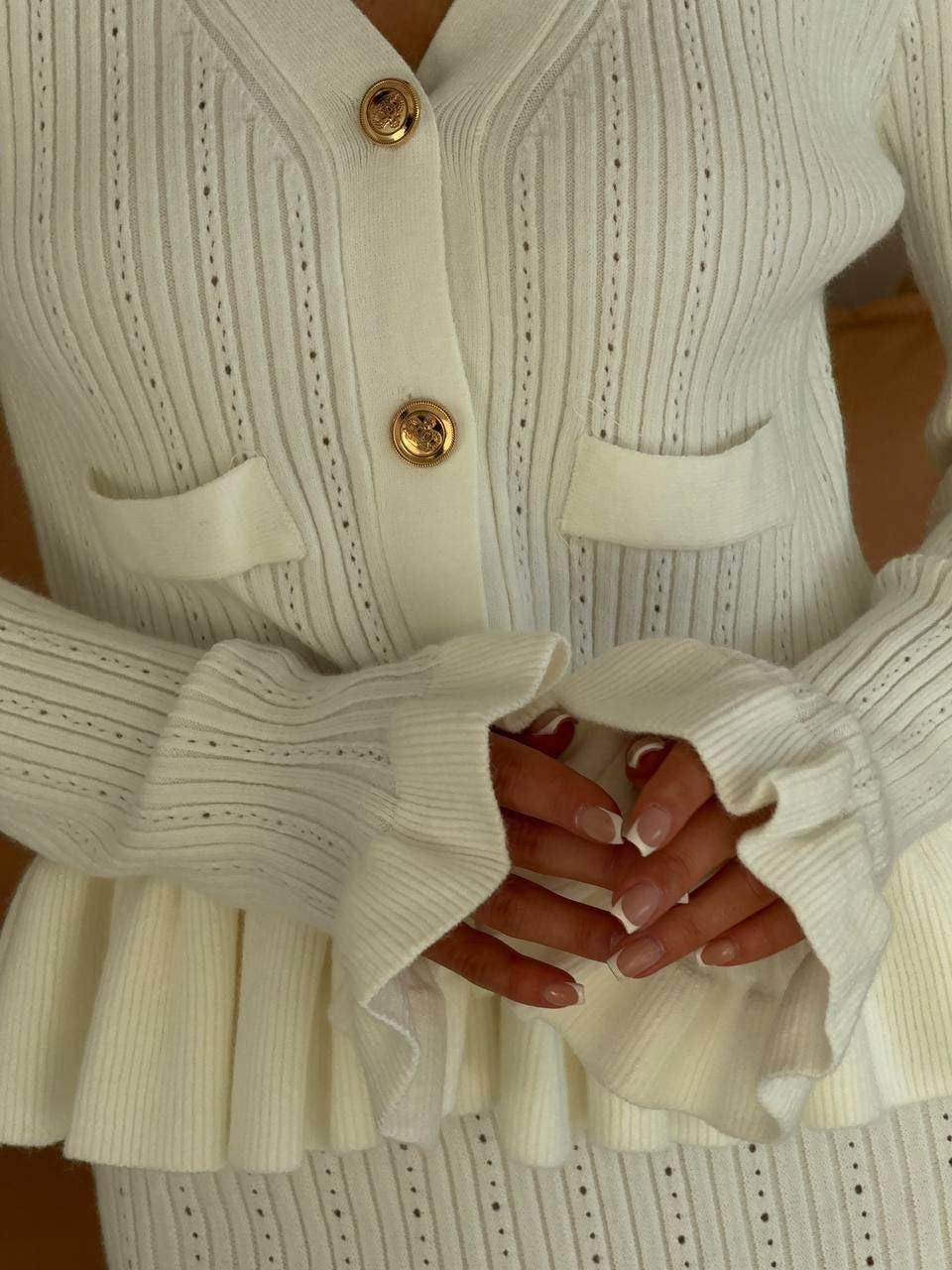 Melissa ajour knit set