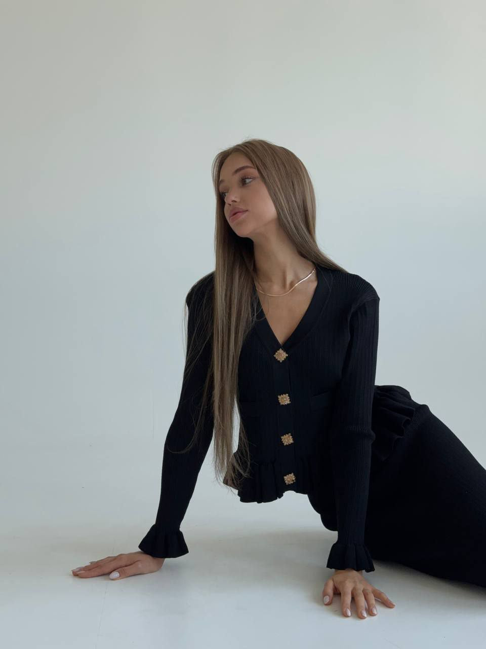 Melissa ajour knit set