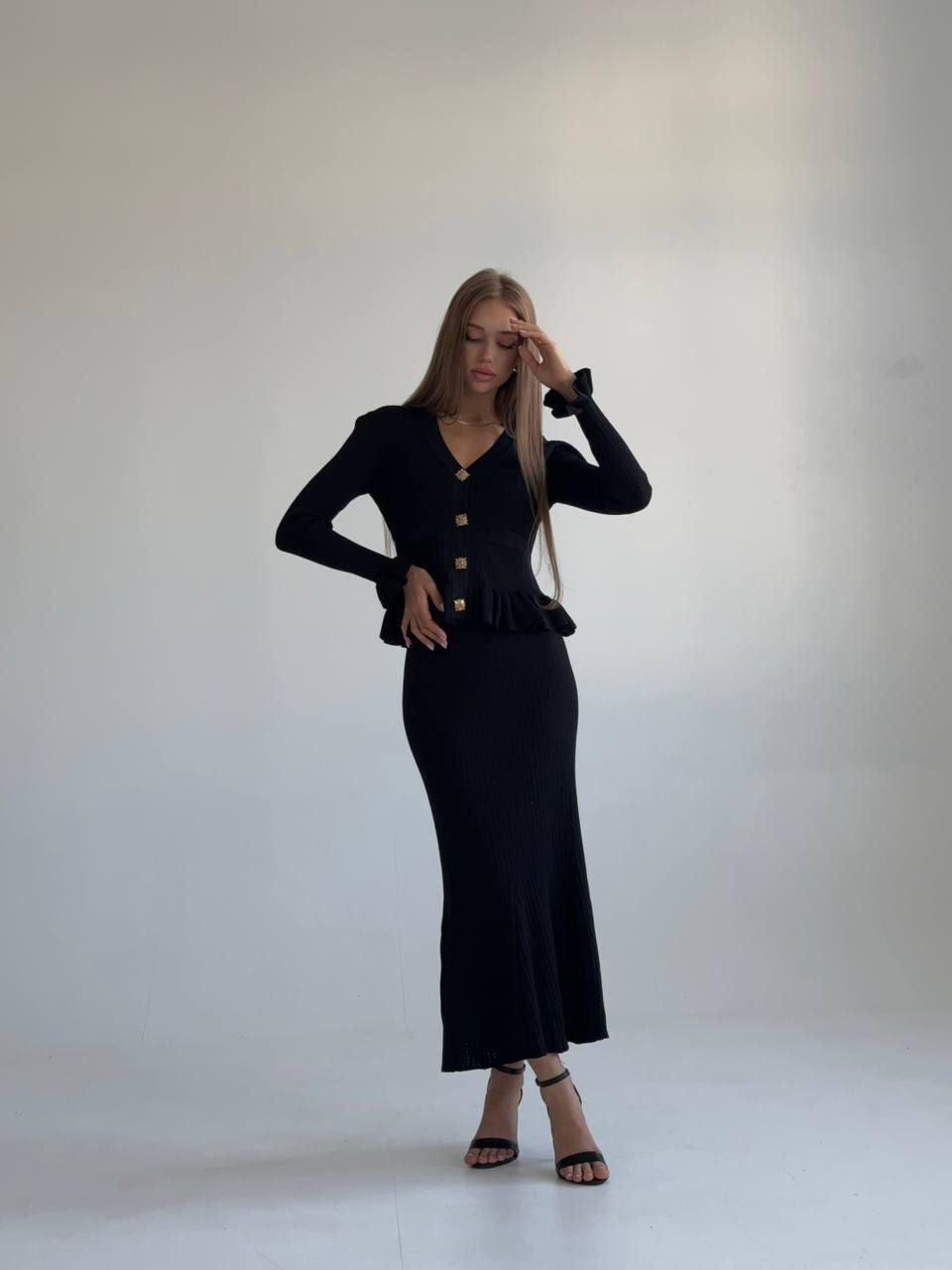 Melissa ajour knit set