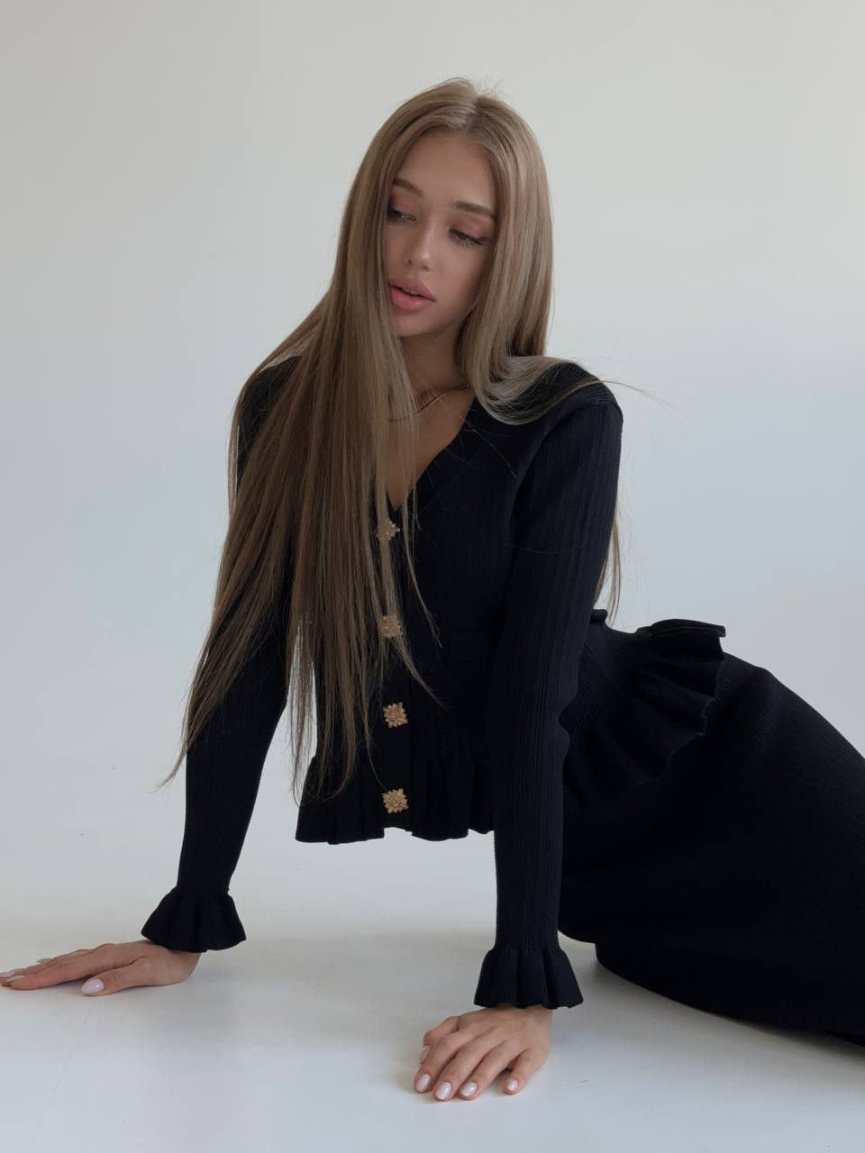 Melissa ajour knit set