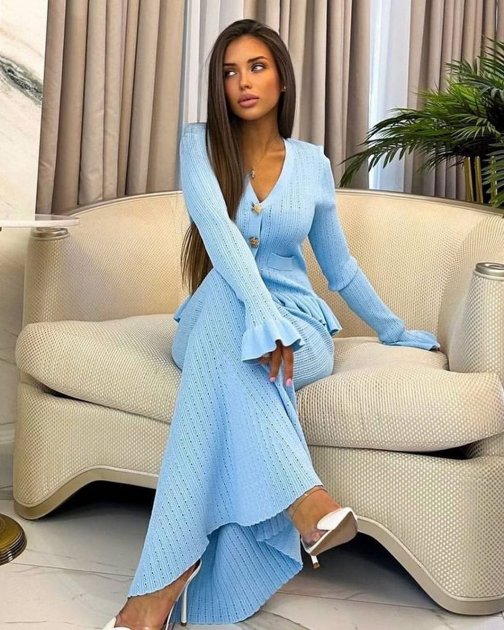 Melissa ajour knit set