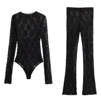 Natascha lace sheer pants and top - Ksarova