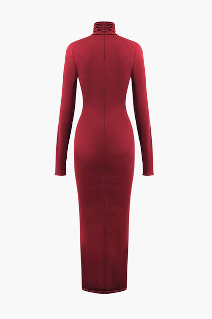 Noorah turtleneck bodycon maxi dress